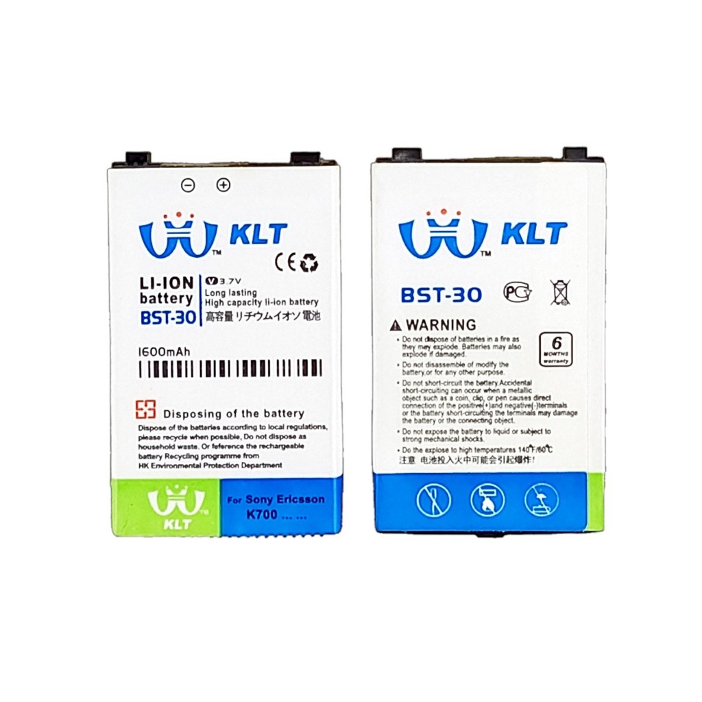 Baterai Battery Original KLT BST-30 / BST30 For Type Hp Jadul Sony Ericson K300 F500 J200 J210 K500 