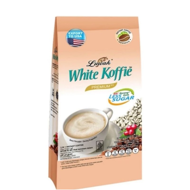 

Luwak white coffe less sugar 9 sachet