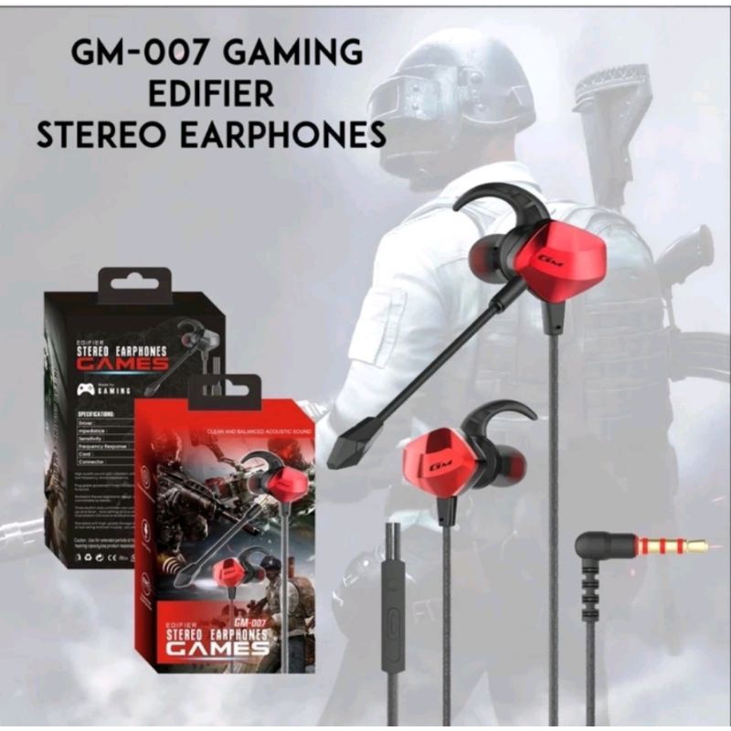 Headset Gaming With Mic Edifier GM-007 Bass Stereo Earphones