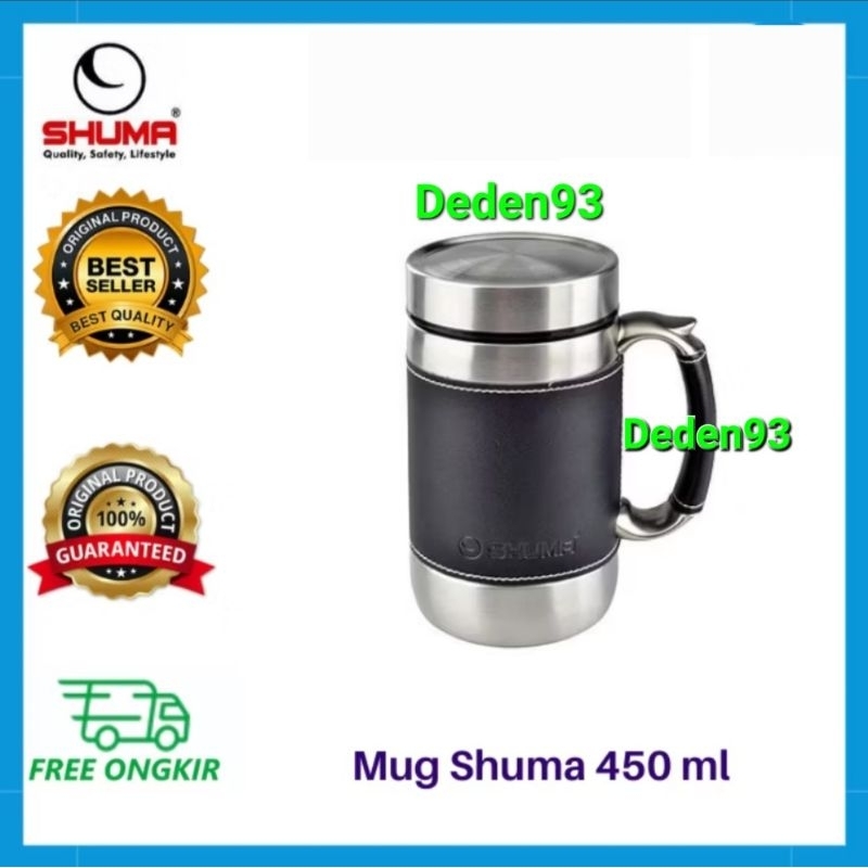 SHUMA VACUUM MUG BG 450 ML • SHUMA THERMOS MUG HOT & COLD STAINLESS STEEL 304