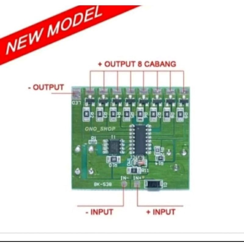 Modul Kedip 8 TR 10Mode model terbaru manual/otomatis