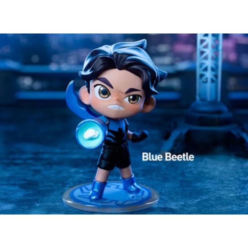 Pop Mart Blue Beetle Justice League Childhood DC Little Hero Open Box Confirm Action Figure Collecti