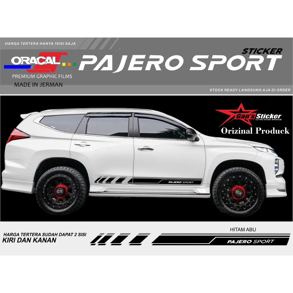 STICKER PAJERO SPORT 2023 2024 AKSESORIS PAJERO SPORT
