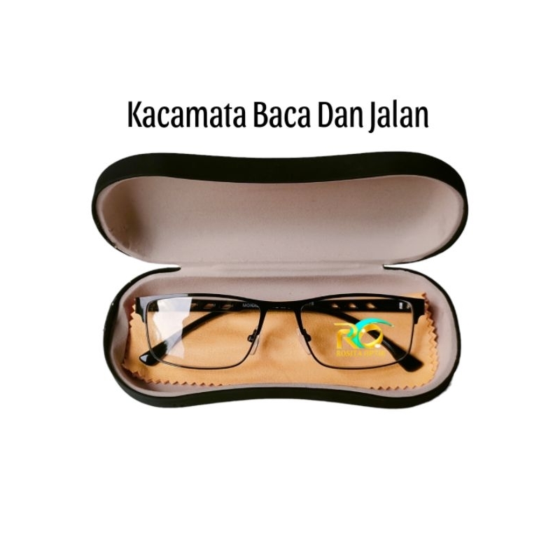 KACAMATA BACA PLUS DOUBEL FOKUS BACA DAN JALAN FRAME BESI PRIA DAN WANITA