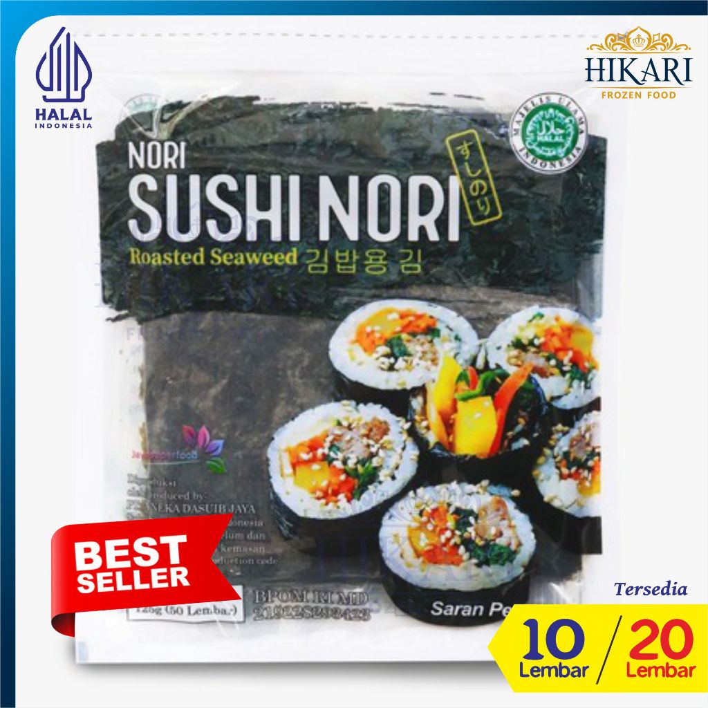 

Sushi Nori Seaweed Varian 10/20 Lembar Java Super Food - HALAL