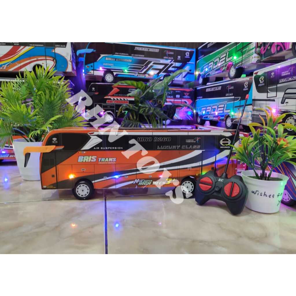 MINIATUR BUS TELOLET BASURI REMOT CONTROL TUAN MUDA BRIS TRANS