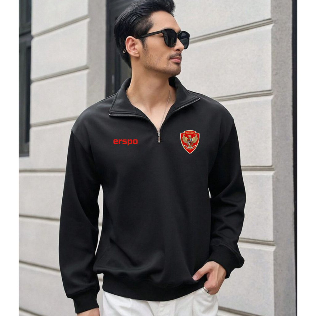 SWEATER HALF ZIPPER ERSPO TIMNAS HALFZIP SWEATSHIRT BASIC PREMIUM