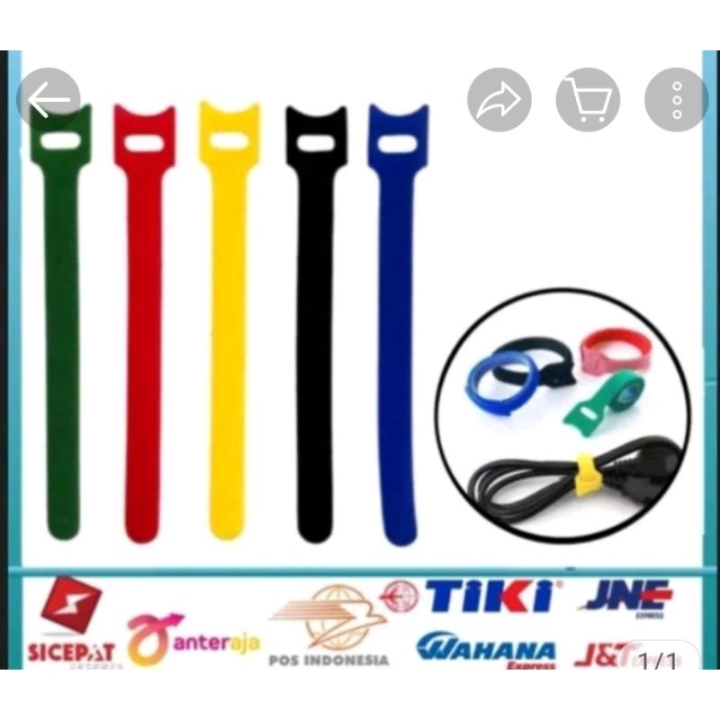 velcro cable ties/kabel strap pengikat/kabel serba guna panjang 20cm