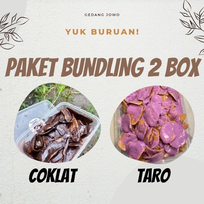 

PAKET BUNDLING 2 BOX MIX RASA COKLAT DAN TARO LUMER