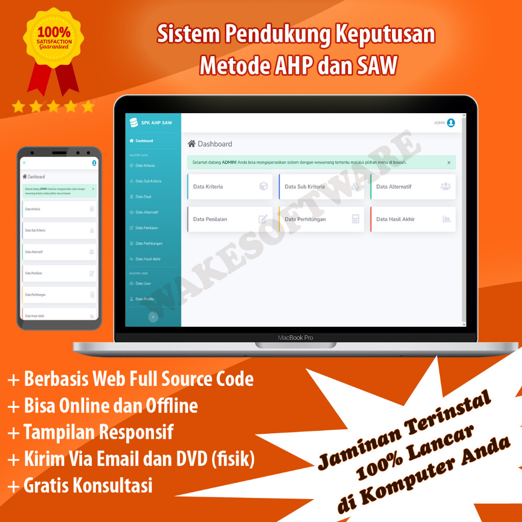 APLIKASI ATAU SOURCE CODE SPK PENENTUAN PEMBERIAN KREDIT DENGAN METODE AHP DAN SAW BERBASIS WEB
