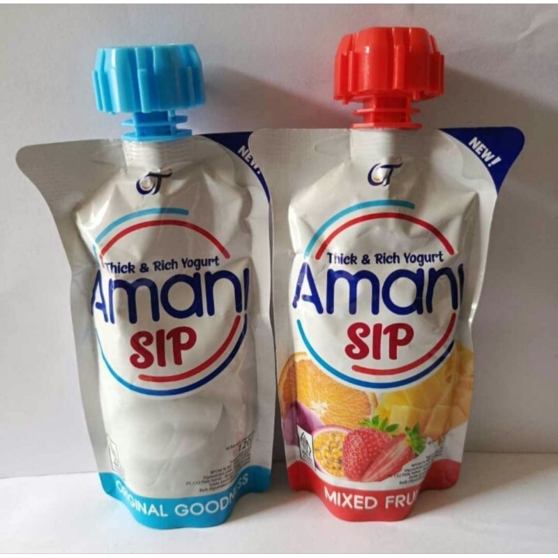 

Amani Sip Yogurt Original dan Mix Fruit Pouch 120 g