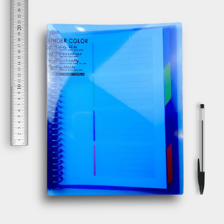 

Binder File Ukuran B5 BNT 908 Transparant Colour - Binder Note B5 Buku Binder Buku File Buku Catatan