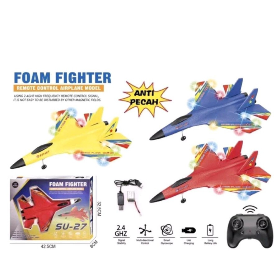 SU27 Mainan PESAWAT TERBANG FOAM FIGHTER SU-27 PESAWAT REMOT CONTROL