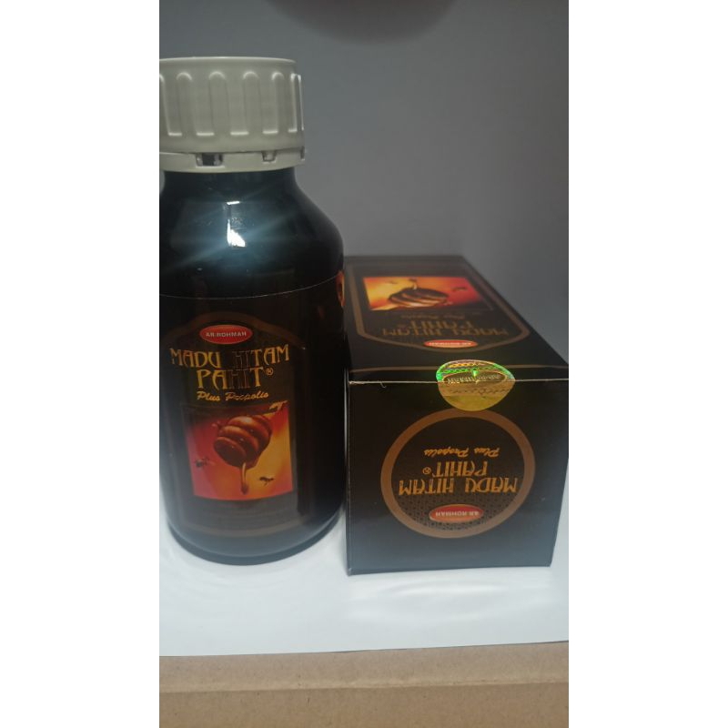 

madu hitam pahit arrohmah besar 750gr plus propolis/ madu hitam plus propolis ar rohmah