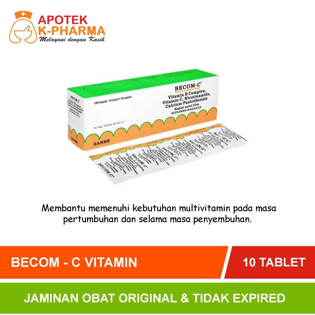 Becom C Strip Isi 10 Tablet Obat Original