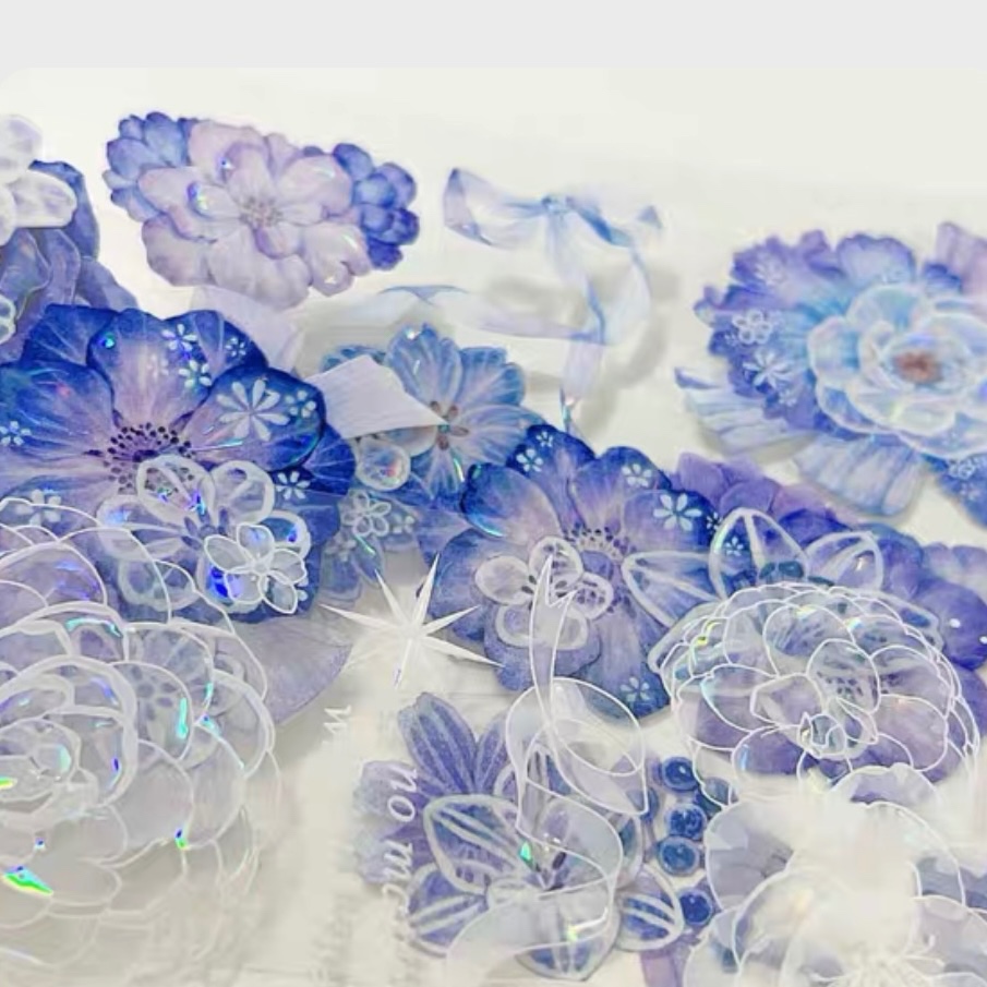 

(Kiricart) The art of eternity blossom FULL ROLL PET sticker tape Journal Scrapbook