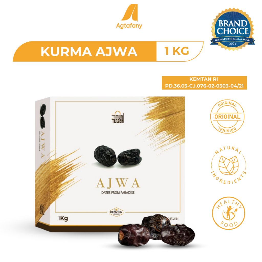 

Kurma Ajwa Timur Tengah 1 kg | Kurma Favorit Nabi Premium Quality