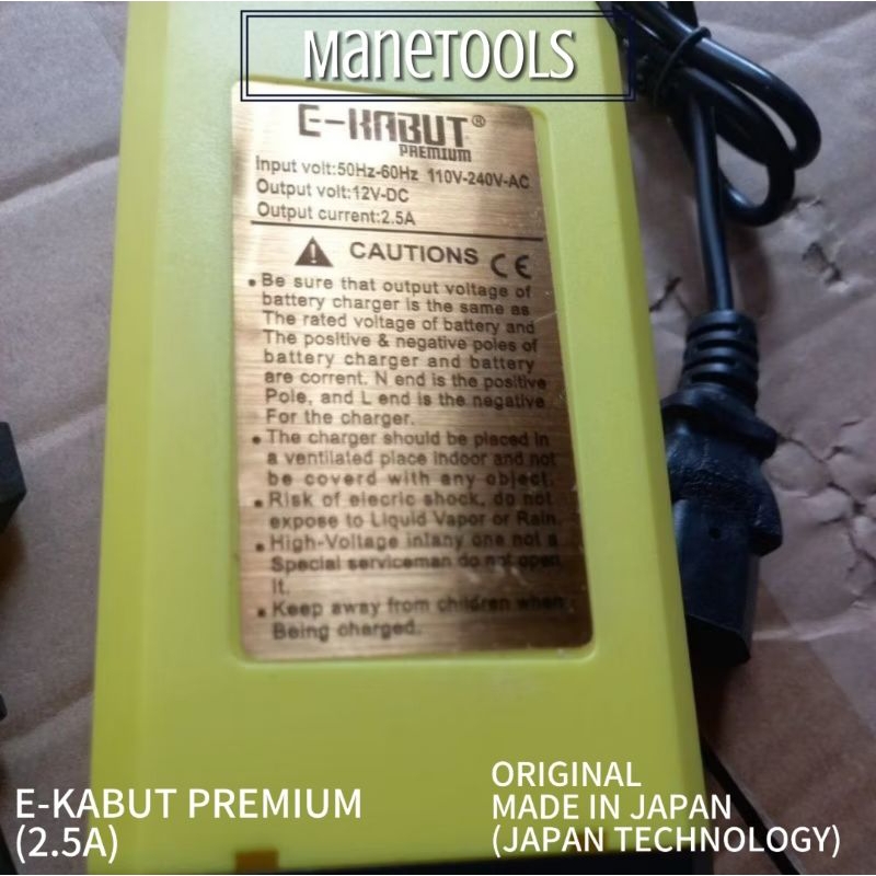 ORIGINAL CHARGER SPRAYER | E-KABUT PREMIUN 2.5A UNTUK MESIN SEMPROT ELEKTRIK CAS