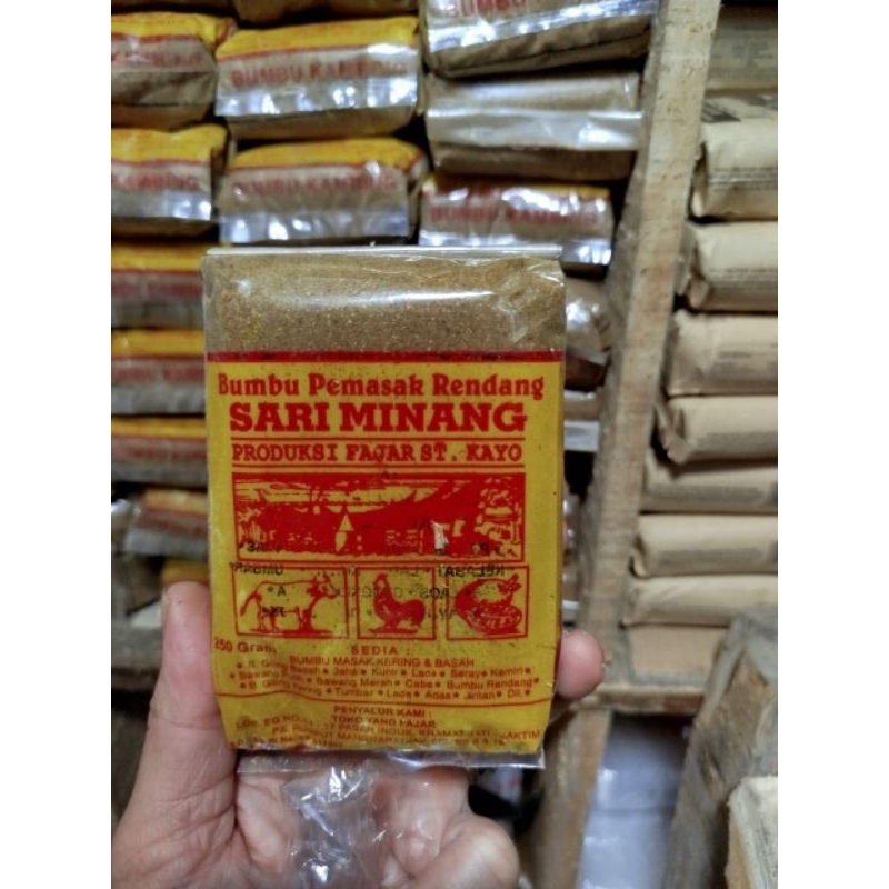 

Bumbu Sari Minang 250Gr/ Bumbu Pemasak Rendang/ Bumbu Pemasak Kambing