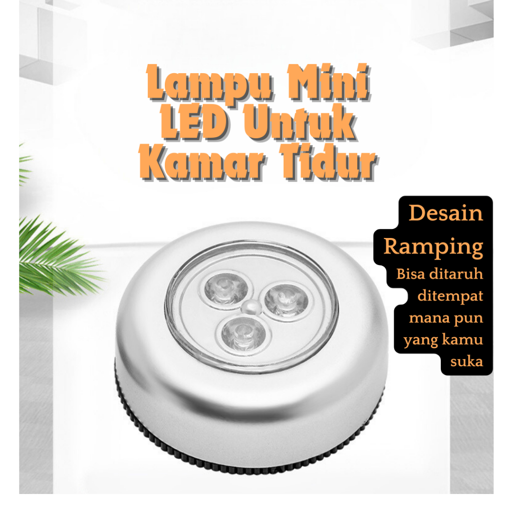 Lampu LED Untuk Kamar Tidur, Kamar Mandi Click  Warna White WarmWhite Putih dan Kuning