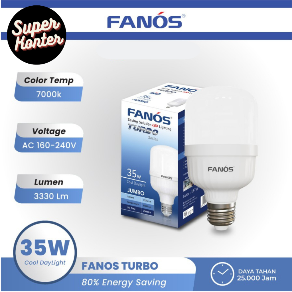 LAMPU FANOS TURBO 35 WATT GARANSI 1 TAHUN