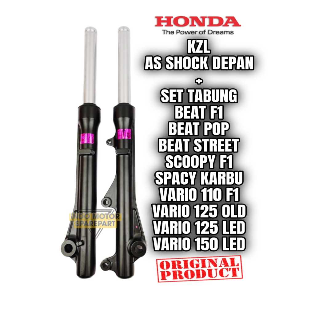 AS SHOCK DEPAN SET TABUNG ASLI HONDA BEAT,SCOOPY,VARIO125,VARIO 125 LED,VARIO 150 LED KZL