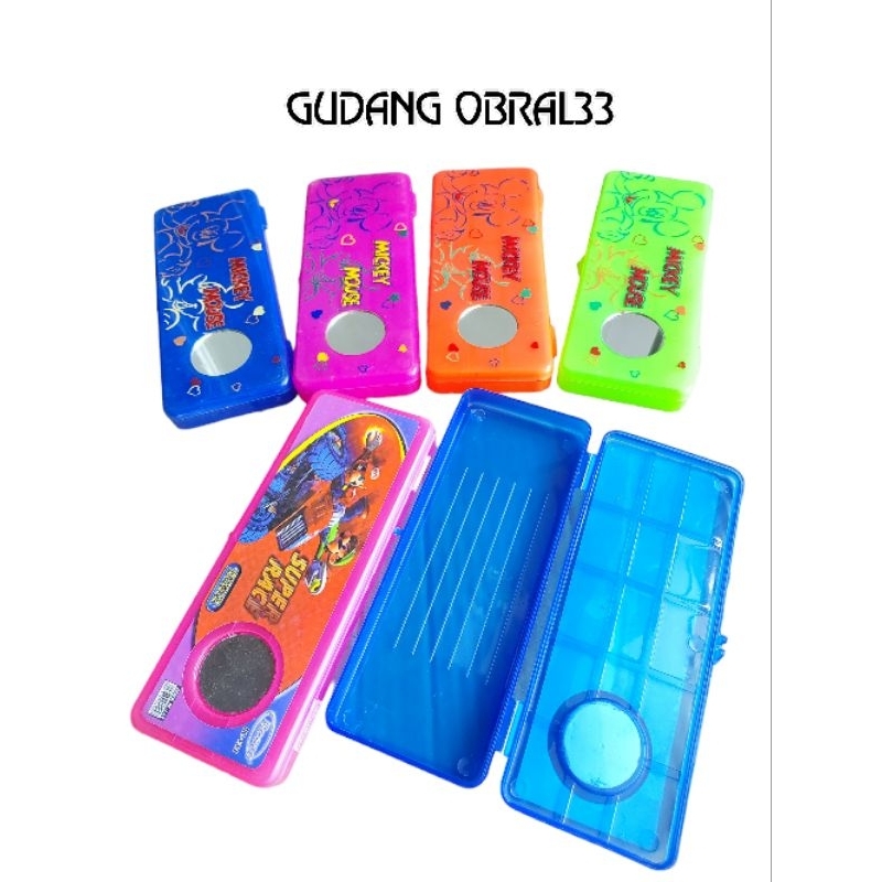 

tempat/kotak pensil/tepak/pencil case plastik model cermin BR