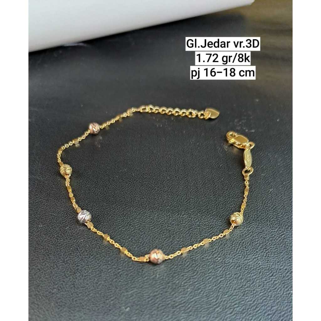 Gelang fashion variasi jedar 3warna kadar 375 8k