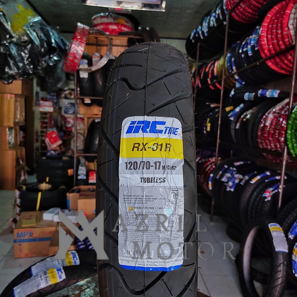 IRC RX-01 120/70-17 RING 17 TUBELESS BAN LUAR BELAKANG VERZA, VIXION, R15, MX KING, NINJA RX-01R