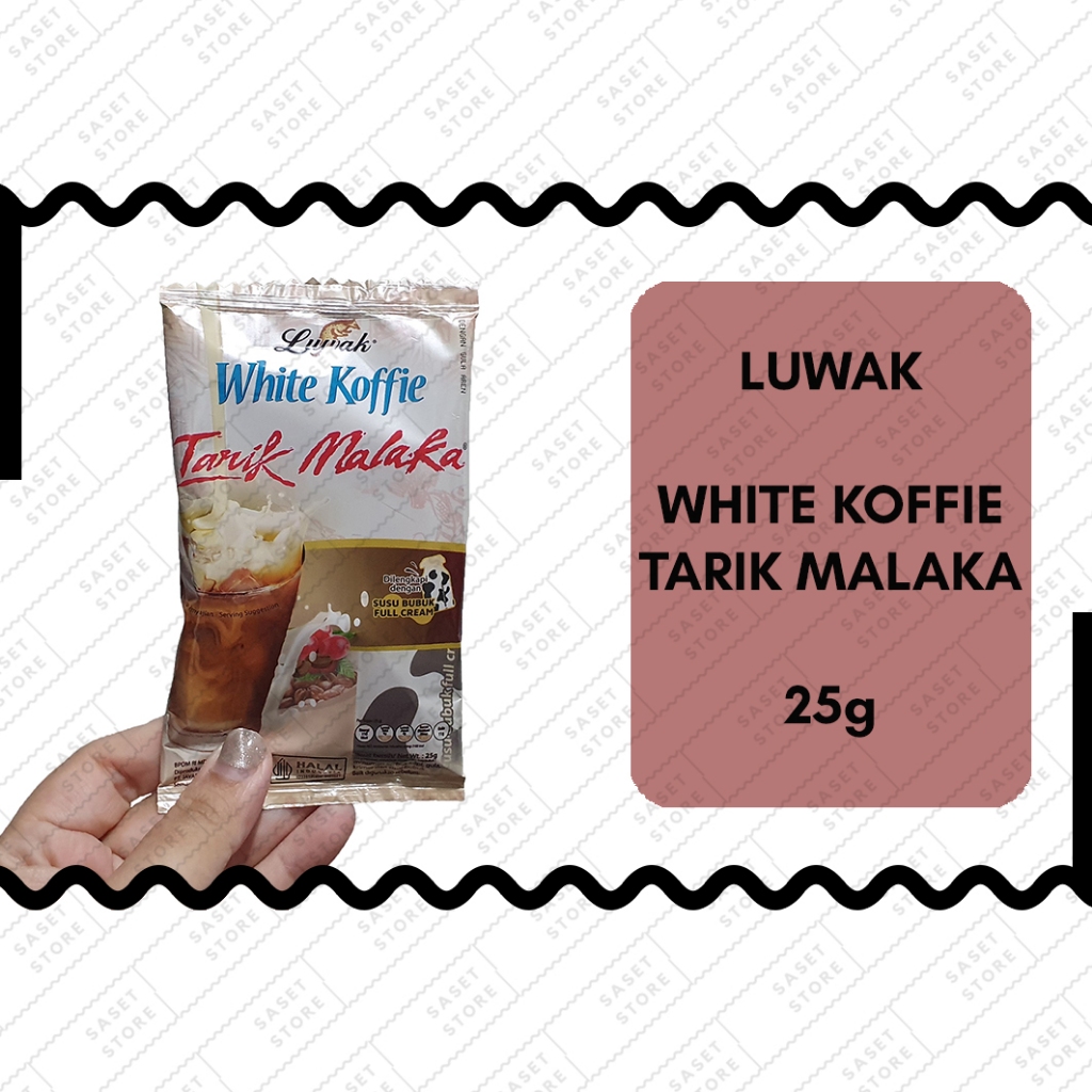 

Luwak White Koffie Tarik Malaka 25g Sachet Kopi Instan Serbuk Gula Krimer Susu