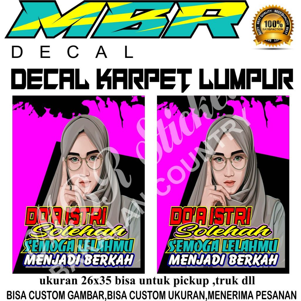 stiker kata kata,stiker karpet lumpur,stiker custom,STIKER KARPET LUMPUR GRANMAX,STIKER KARPET PICKU