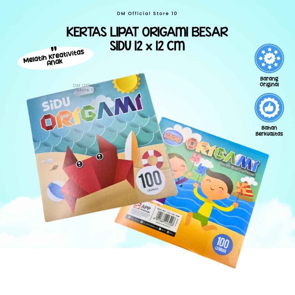 

Kertas Lipat Origami Besar Sidu Ukuran 12 x 12 Cm Tebal Termurah By Dm Store