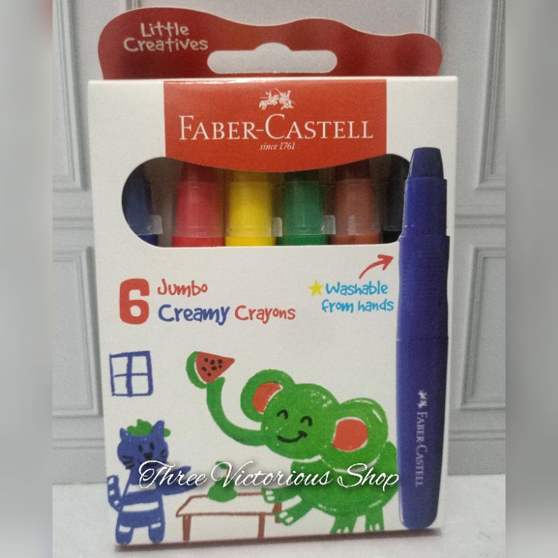 

Original Faber Castell Crayon Jumbo Creamy Crayons isi 6