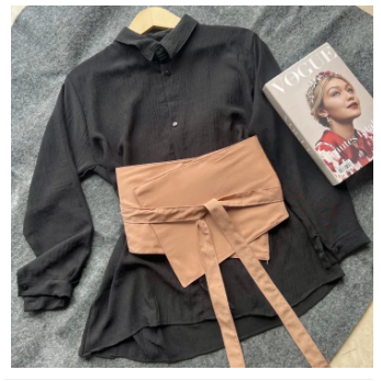 Sylviana723 Ikat Pinggang Obi Belt Wanita Remaja Obi Belt Polos Premium Korean Style Ootd Sabuk Kain