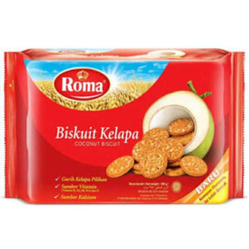 

Biskuit Roma kelapa 300 g / ecer exp aman