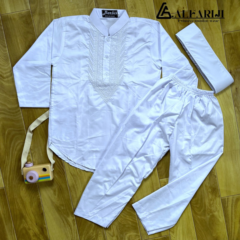 EXCLUSIVE BAJU KOKO ANAK SETELAN PUTIH LENGAN PANJANG/ BAJU MANASIK NGAJI SHALAT/ TK-SD / Busana