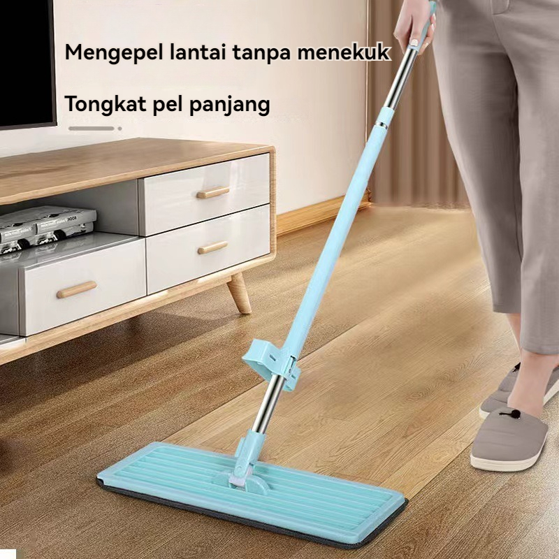 Alat Pel Pembersih Lantai Tarik Peras Alat Pel Lantai Ultra Mop Pel Lantai Tarik Handle Free