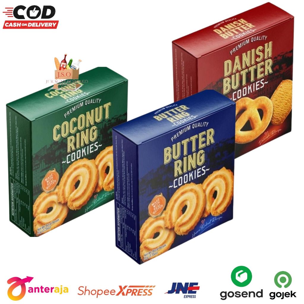 

[ JSO ] Ever D.Cookies 95gr Ever Delicious Cookies Butter Ring Coconut Ring Danish Butter Halal