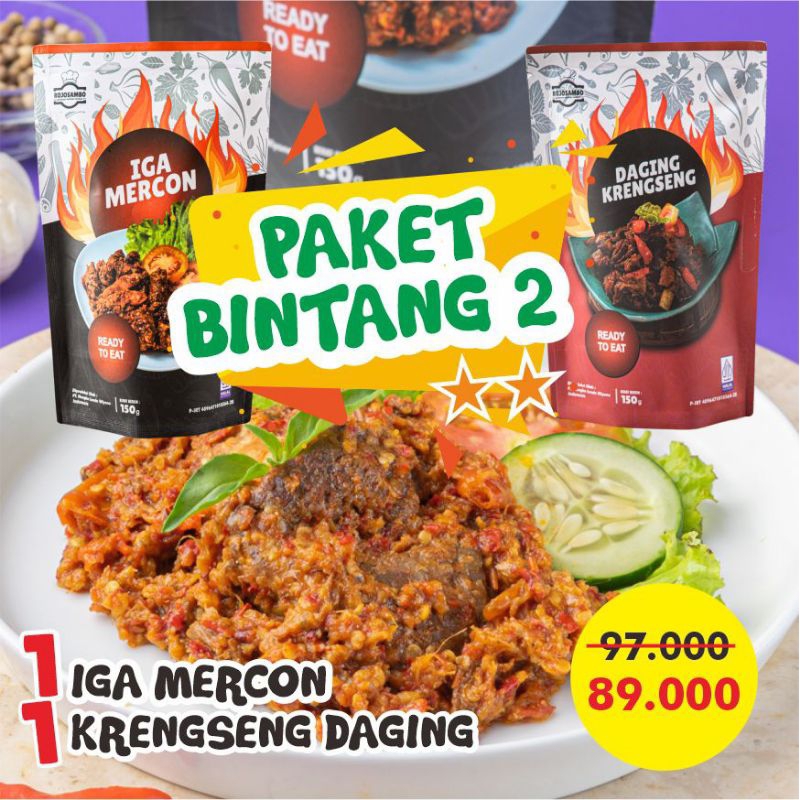 

Paket Bintang 2/ 1 Iga Mercon/ 1 Krengseng Daging