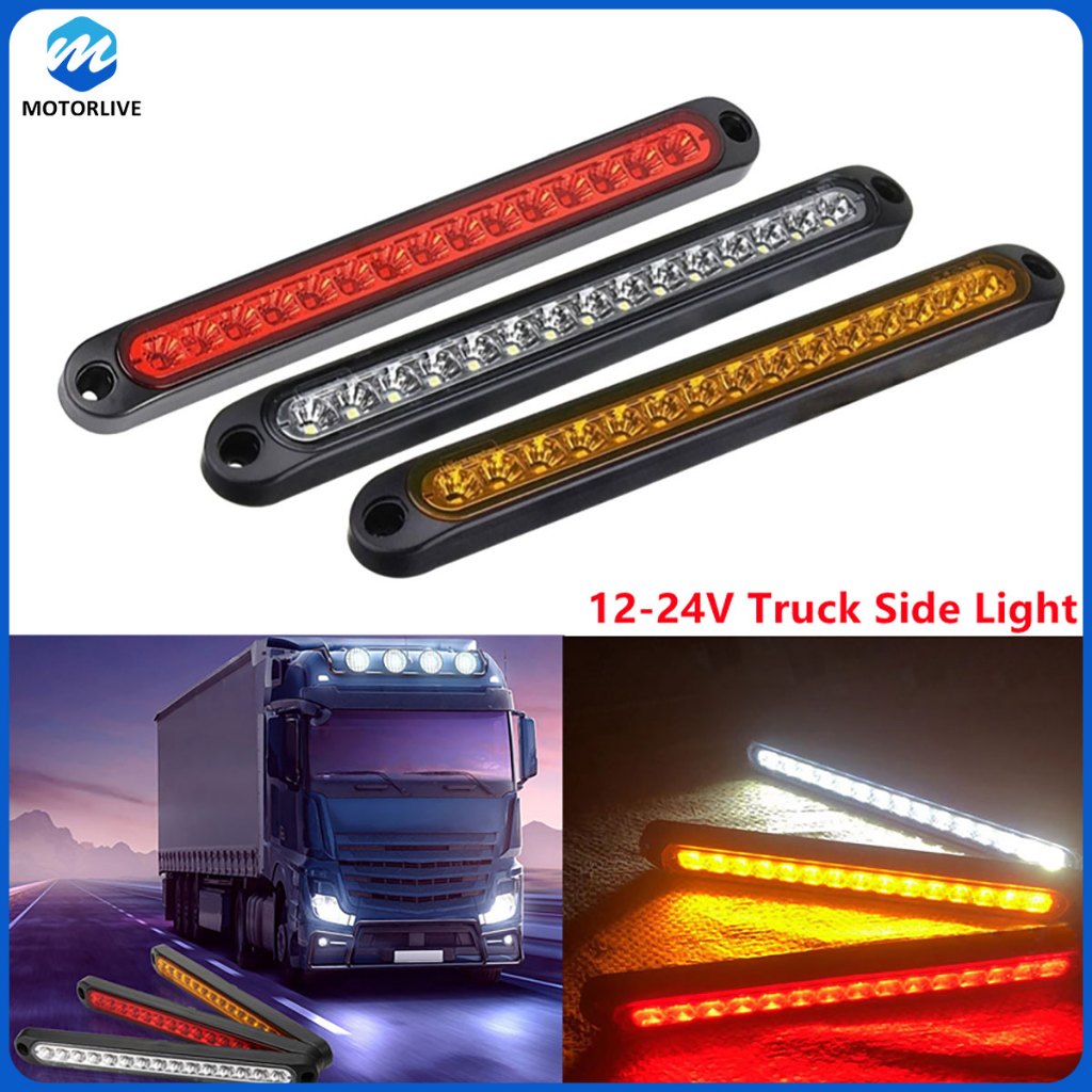 1biji Lampu Truk LED 24V Lampu Samping Mobil Lampu Sein Lampu Trailer Parkir Peringatan Lampu Sisi B