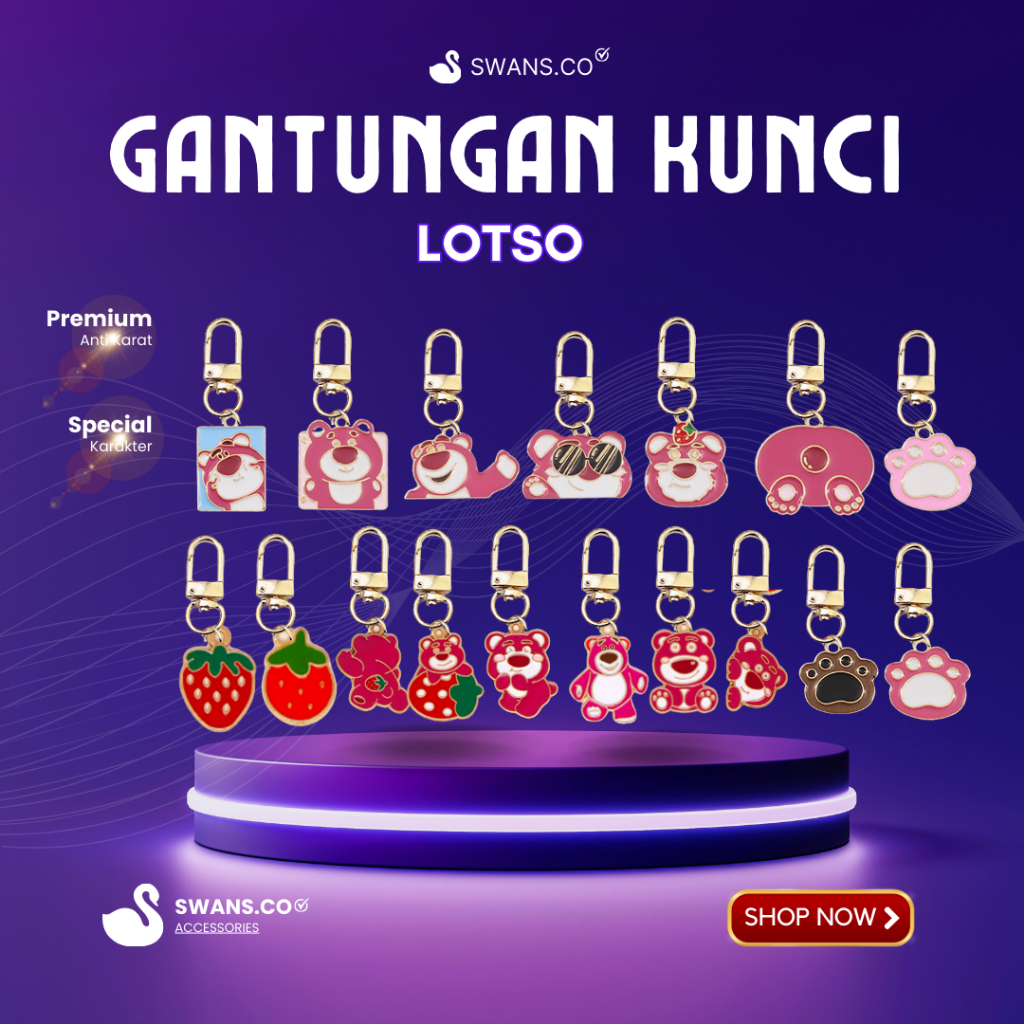 SWANS.CO - GANTUNGAN KUNCI LOTSO TOY STORY | LOTSO KEYCHAIN | TOY STORY KEYCHAIN |. DISNEY KEYCHAIN