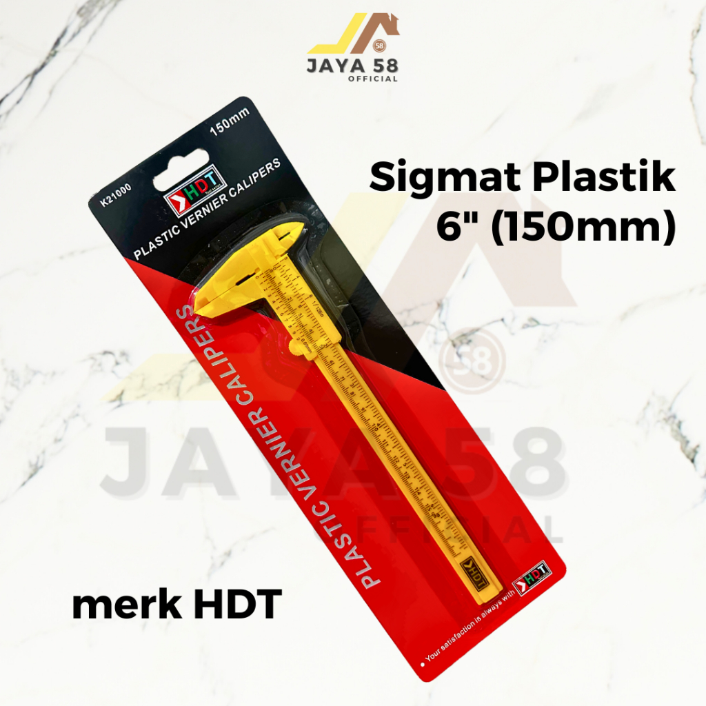 

HDT Sigmat Sketmat Jangka Sorong Plastik Vernier Calipers Manual 6 inch (150mm)