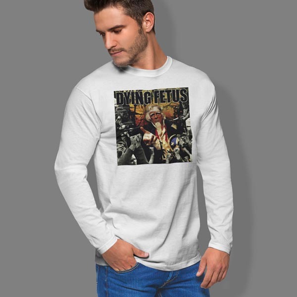 Kaos Dying Fetus Tshirt 100% Cotton | Shortsleeve & Longsleeve | Tangan Pendek & Tangan Panjang | S 