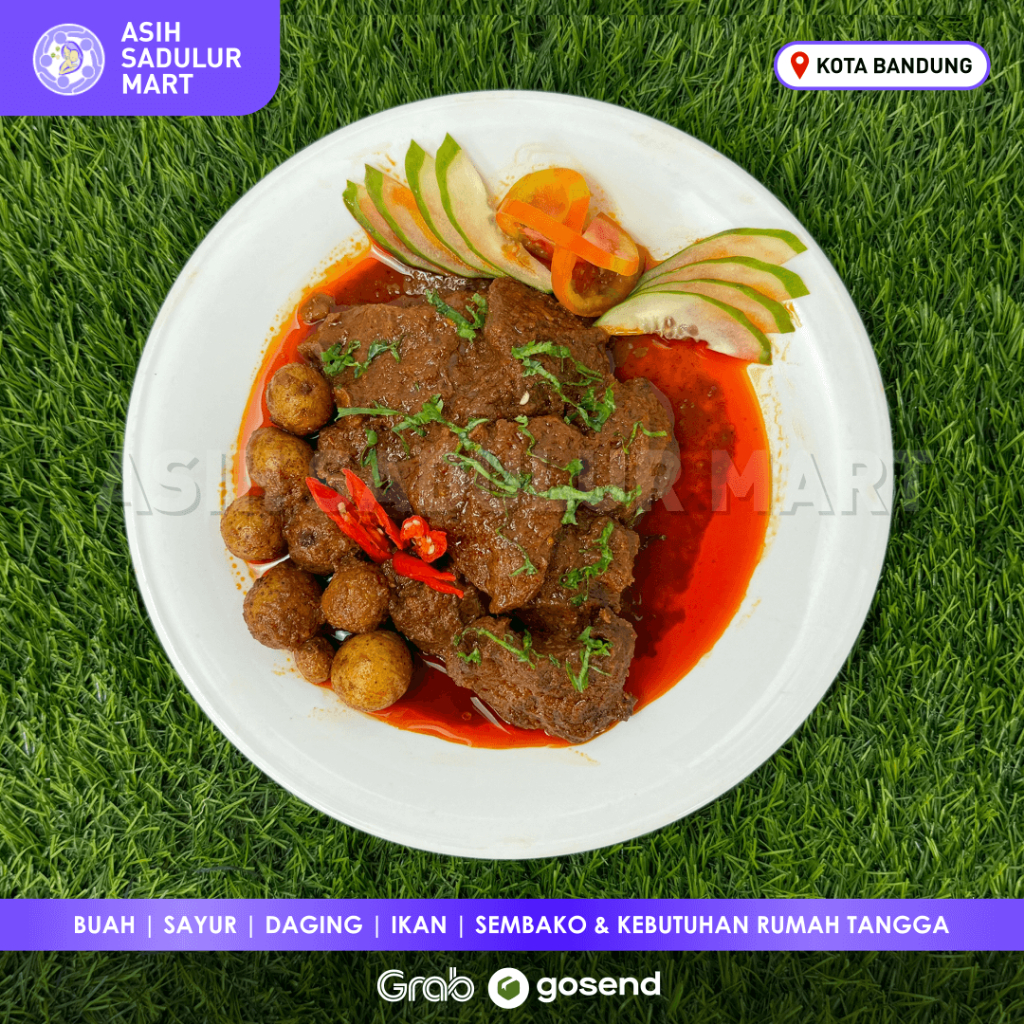 

Rendang Sapi / Gepuk / Lada Hitam / Bebek Ijo Frozen 200g Masakan Asih Sadulur Mart