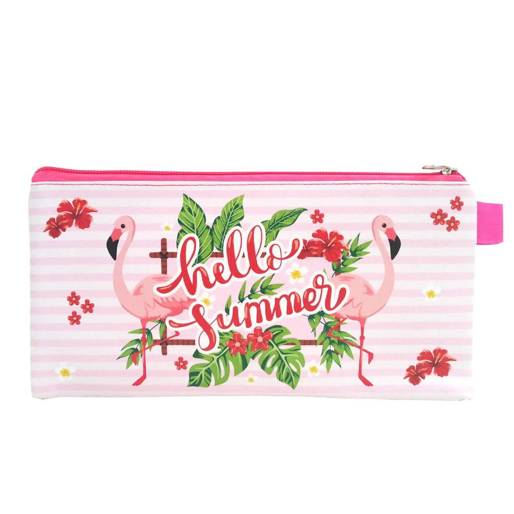 

MURMER Mini Case Flamingo Stationary Organizer Pencil Case Tempat Pensil Travelling Organizer