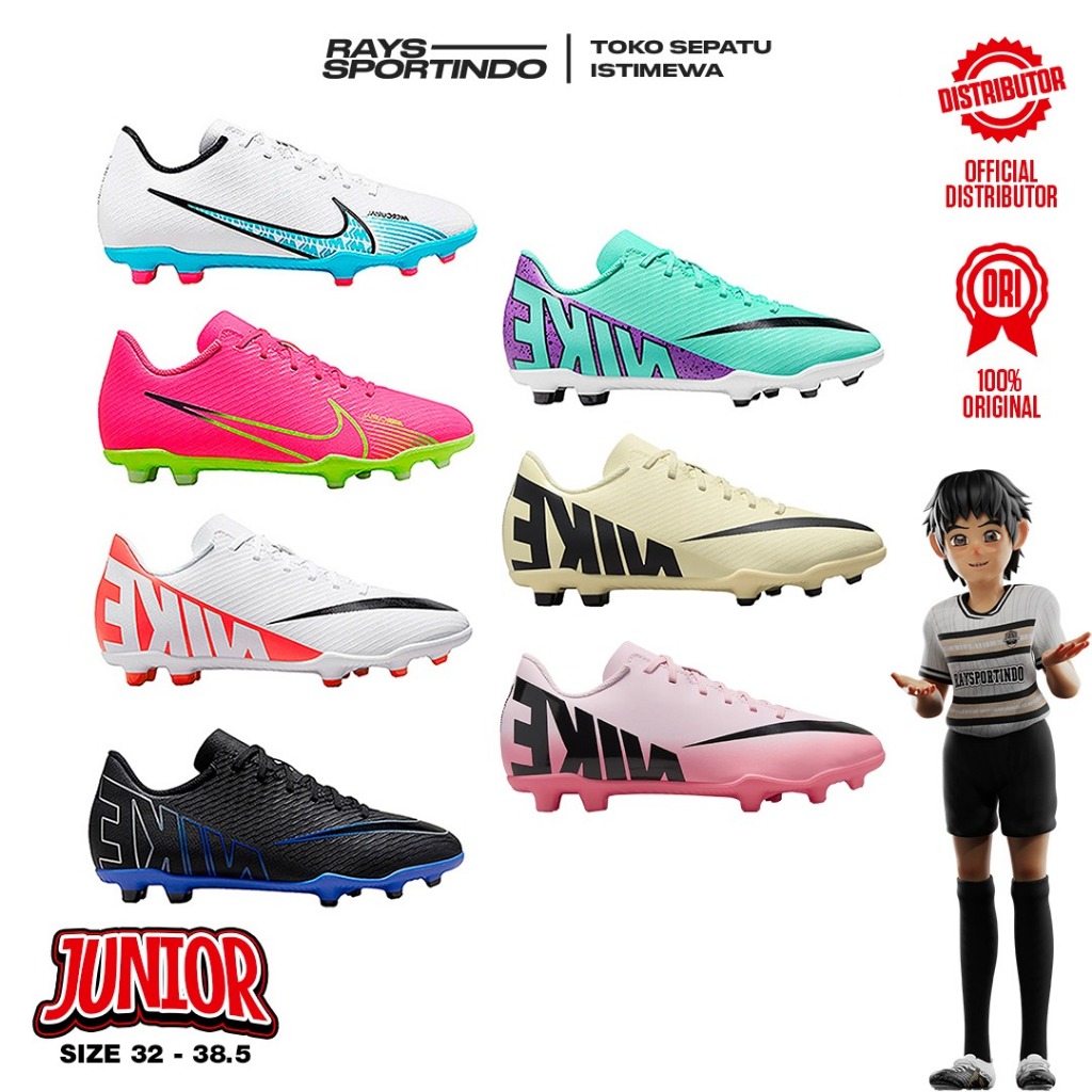 SEPATU SEPAKBOLA NIKE VAPOR 15 CLUB FG JR