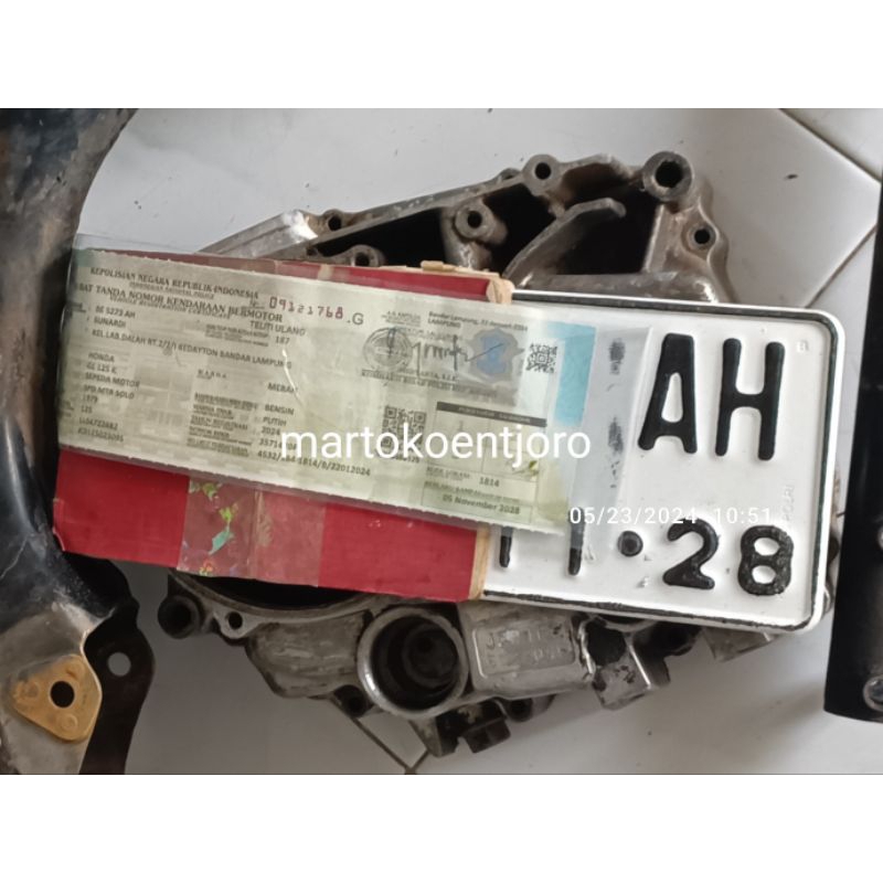 crankcase mesin dan surat honda GL125K