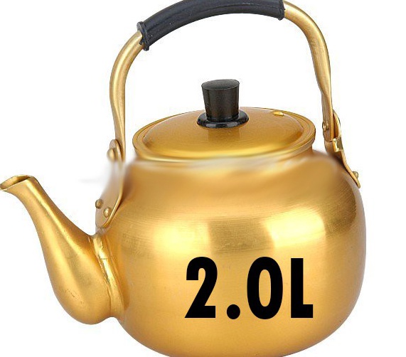 Boom Teko Alumunium Emas 2L Teko kuning alumunium teko arab Dubai