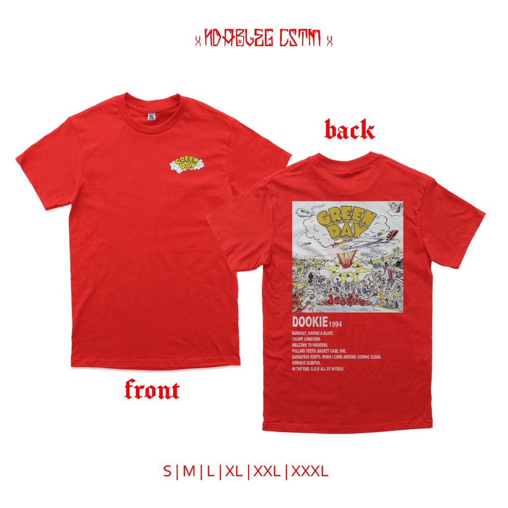 Kaos green day dookie kaos band greenday dookie combed 24s
