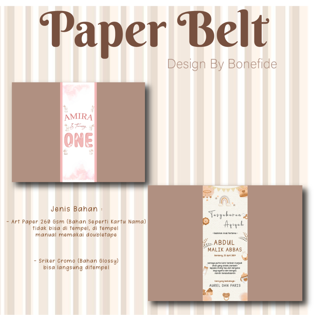 

Label Box Nasi Melingkar - Paperbelt Ulang Tahun, Khitan - Paperbelt Syukuran